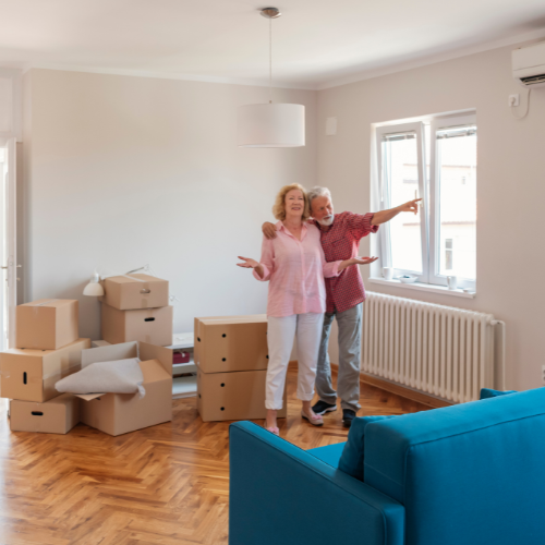 an old couple moving