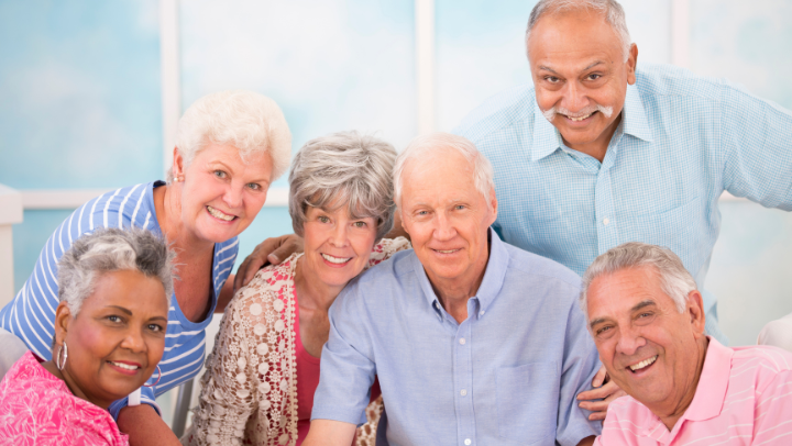 a group of senior friends