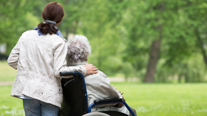 caregiver with senior